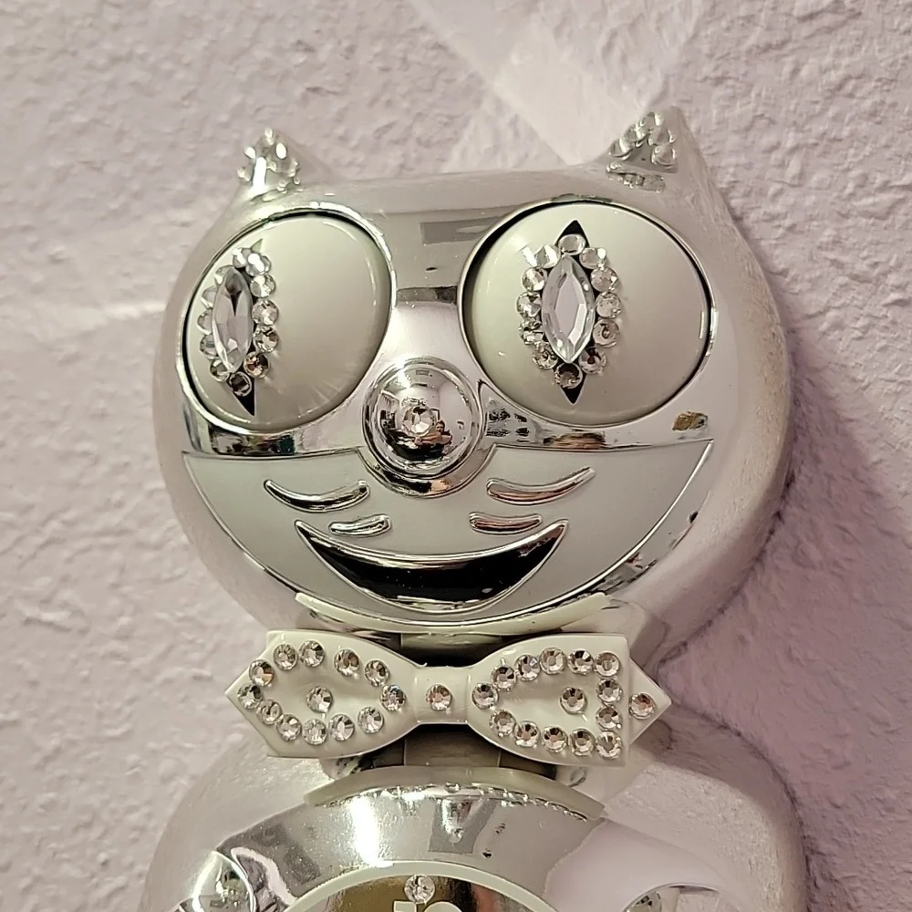 Jeweled Millennium Kit-Cat Klock Rarest Kit Cat clock Chrome